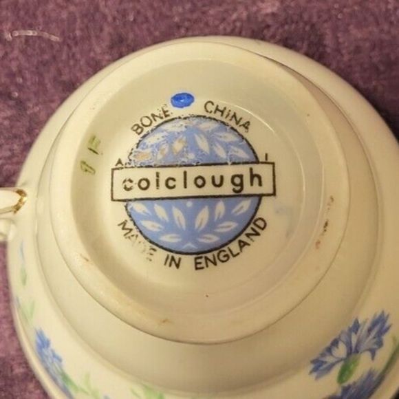 Vintage Colclough Fine Bone China Blue Flowers Teacup Made in England - Picture 3 of 3